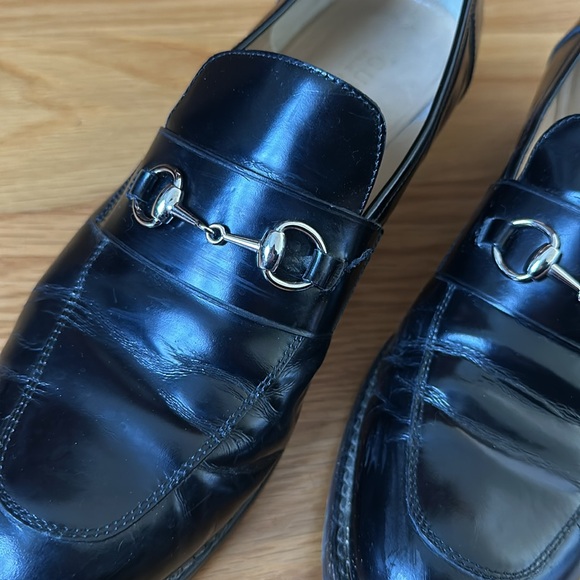 Gucci Vintage Black Patent Leather Horsebit Loafers - Picture 4 of 8